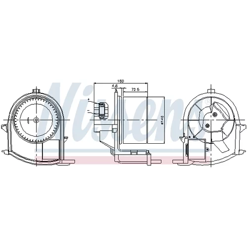 Vnútorný ventilátor NISSENS 87047 - obr. 5