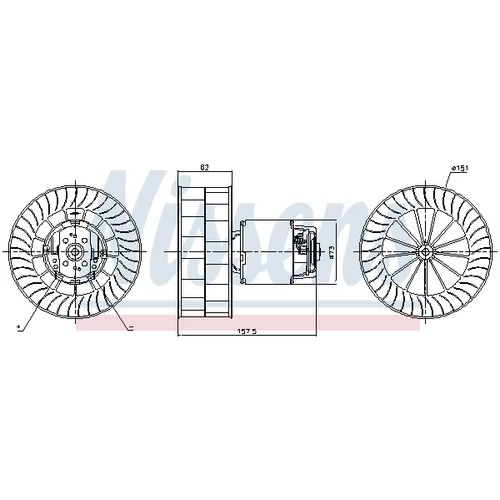 Vnútorný ventilátor NISSENS 87253 - obr. 5