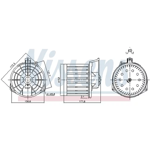 Vnútorný ventilátor NISSENS 87549