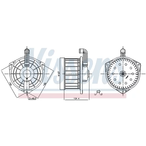 Vnútorný ventilátor NISSENS 87550 - obr. 5