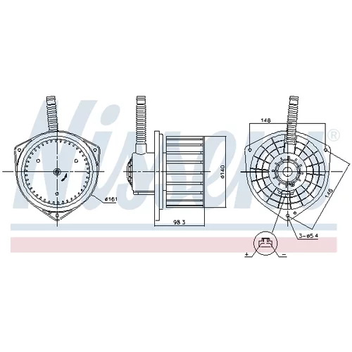 Vnútorný ventilátor NISSENS 87755 - obr. 5