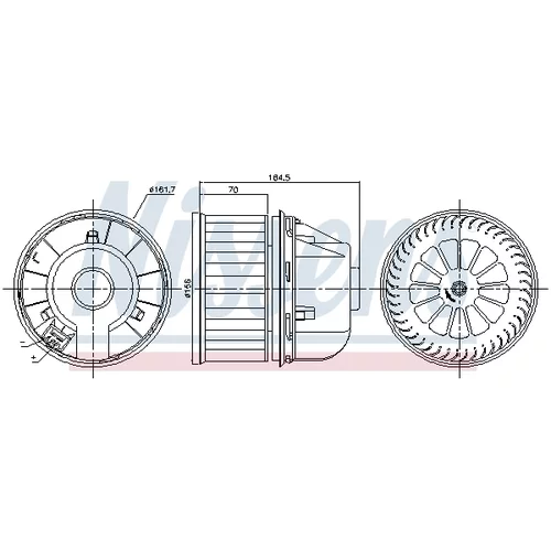 Vnútorný ventilátor NISSENS 87817 - obr. 4