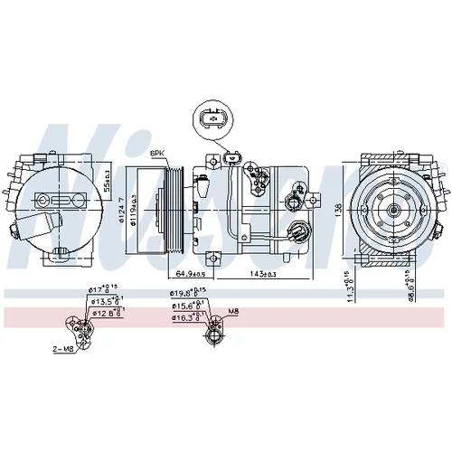 Kompresor klimatizácie 890578 /NISSENS/ - obr. 5