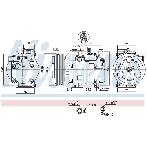 Kompresor klimatizácie NISSENS 89311 - obr. 6