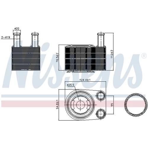 Chladič motorového oleja NISSENS 90845 - obr. 6