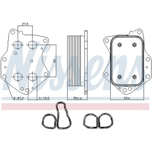 Chladič motorového oleja NISSENS 90873 - obr. 6
