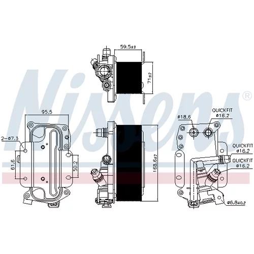 Chladič oleja automatickej prevodovky 90936 /NISSENS/ - obr. 6