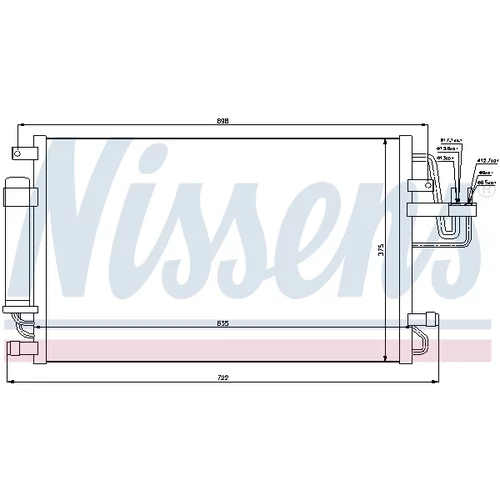 Kondenzátor klimatizácie NISSENS 94801 - obr. 7