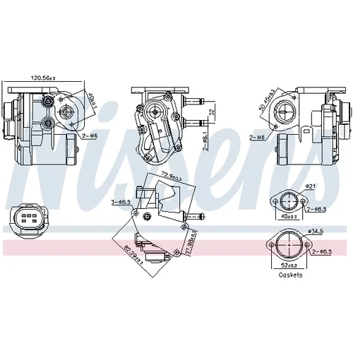 EGR ventil 98236 /NISSENS/