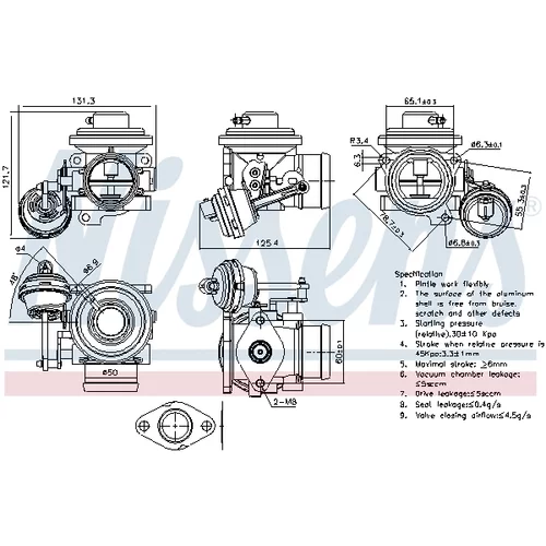 EGR ventil NISSENS 98303 - obr. 6