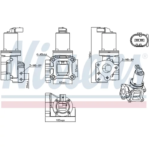 EGR ventil NISSENS 98309 - obr. 5