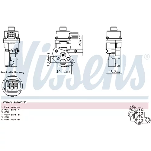 EGR ventil NISSENS 98365