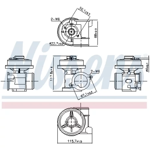 EGR ventil NISSENS 98433 - obr. 5