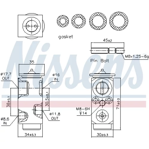 Expanzný ventil klimatizácie 999286 /NISSENS/ - obr. 5