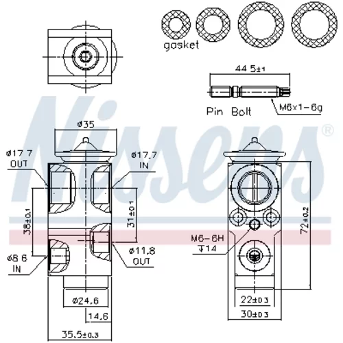 Expanzný ventil klimatizácie 999390 /NISSENS/ - obr. 5