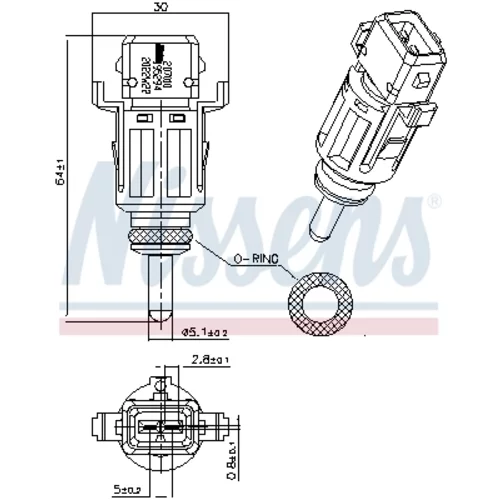 Snímač teploty chladiacej kvapaliny NISSENS 207010 - obr. 5