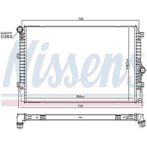 Chladič motora NISSENS 606084 - obr. 5