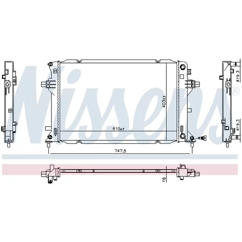 Chladič motora 606811 /NISSENS/ - obr. 4