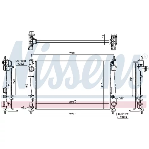 Chladič motora NISSENS 617864 - obr. 4