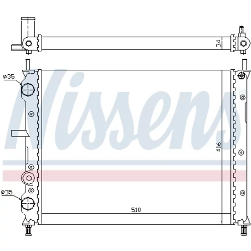 Chladič motora NISSENS 61806 - obr. 5