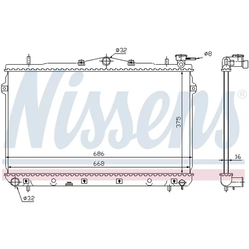 Chladič motora NISSENS 62298 - obr. 4