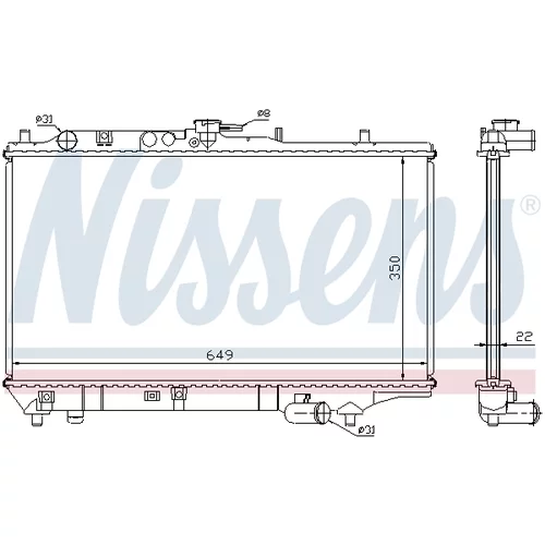 Chladič motora 62408A /NISSENS/ - obr. 6