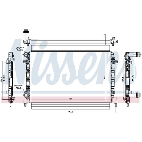 Chladič motora NISSENS 65327 - obr. 4