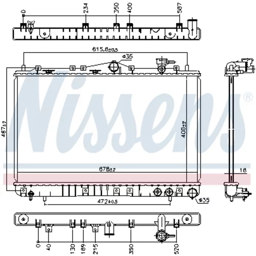 Chladič motora 67006 /NISSENS/ - obr. 4