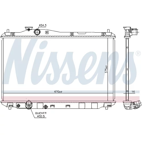 Chladič motora NISSENS 68093 - obr. 5