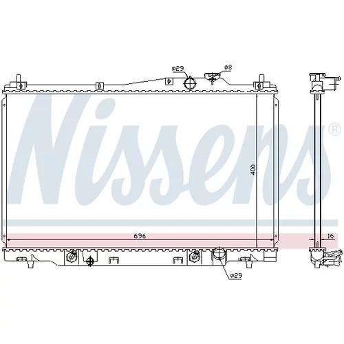 Chladič motora NISSENS 68142 - obr. 5