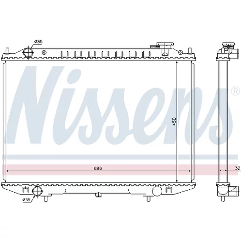 Chladič motora NISSENS 68721 - obr. 4