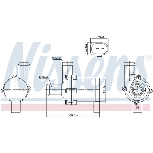 Vodné čerpadlo, chladenie motora NISSENS 831068 - obr. 5