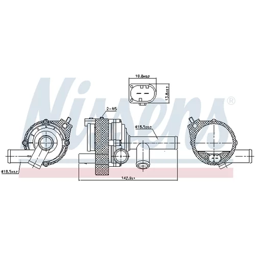 Vodné čerpadlo, chladenie motora NISSENS 831080 - obr. 5