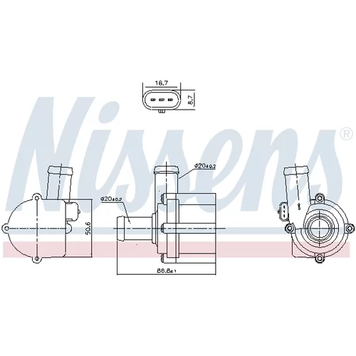 Vodné čerpadlo, chladenie motora 831116 /NISSENS/ - obr. 6