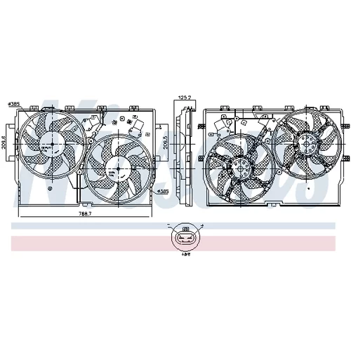 Ventilátor chladenia motora NISSENS 850003 - obr. 8