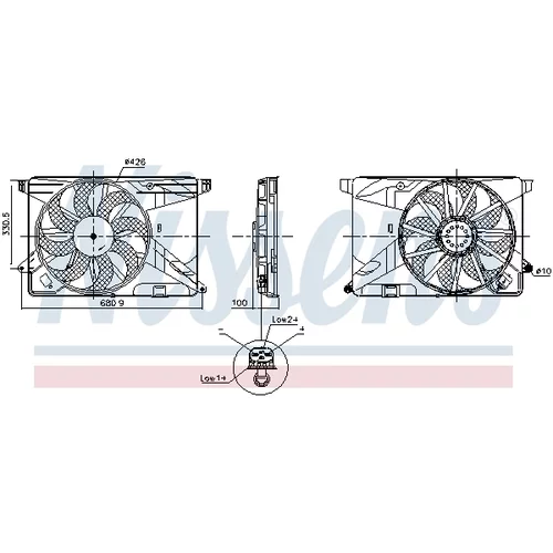 Ventilátor chladenia motora NISSENS 850124