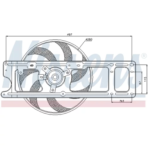 Ventilátor chladenia motora NISSENS 85254 - obr. 9