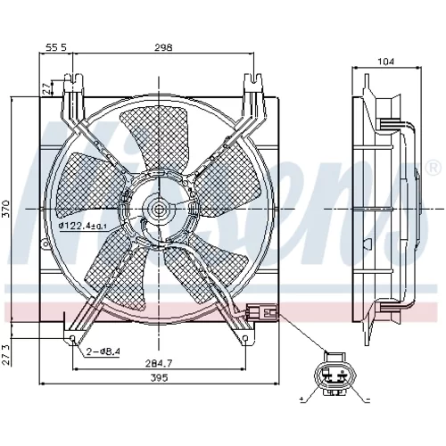 Ventilátor chladenia motora NISSENS 85353 - obr. 5