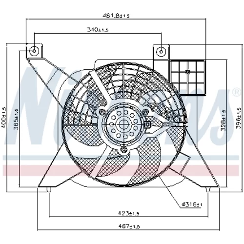 Ventilátor chladenia motora NISSENS 85476 - obr. 5