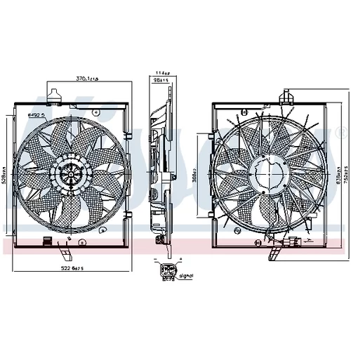 Ventilátor chladenia motora NISSENS 85735