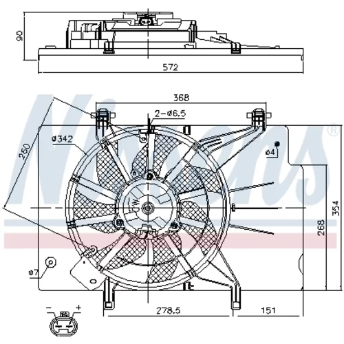 Ventilátor chladenia motora NISSENS 85768 - obr. 5