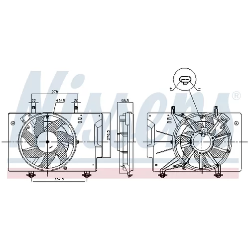 Ventilátor chladenia motora NISSENS 85810 - obr. 5