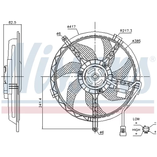 Ventilátor chladenia motora NISSENS 85945 - obr. 5