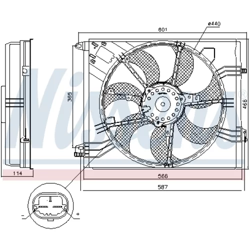 Ventilátor chladenia motora NISSENS 85948 - obr. 5