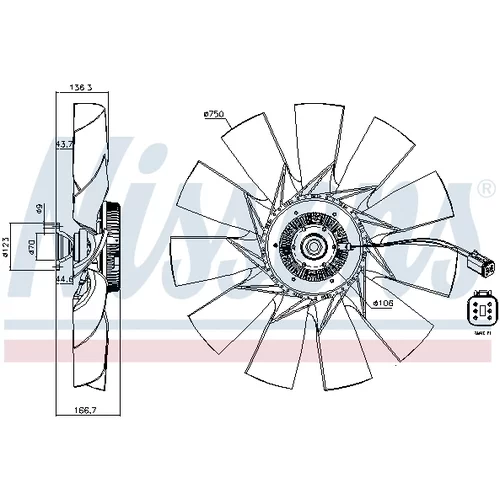 Spojka ventilátora chladenia NISSENS 86096 - obr. 5