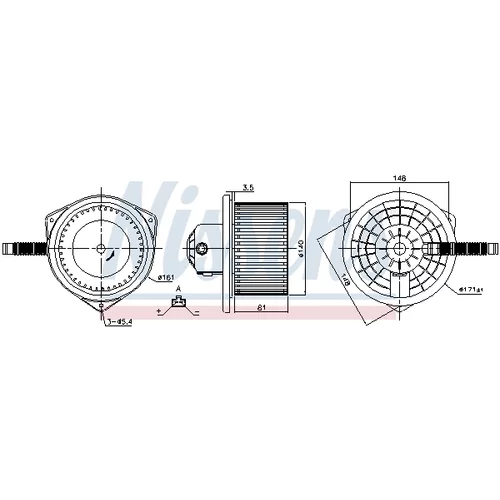 Vnútorný ventilátor NISSENS 87142 - obr. 4