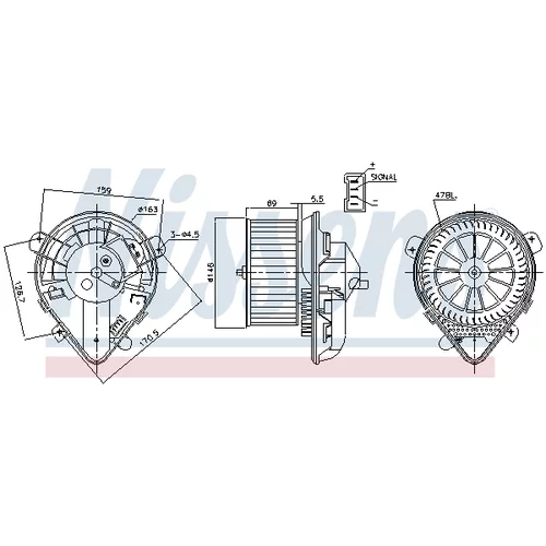 Vnútorný ventilátor NISSENS 87179 - obr. 5