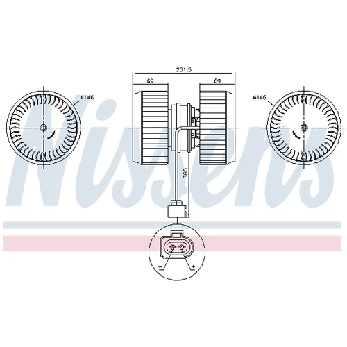 Vnútorný ventilátor NISSENS 87238 - obr. 5