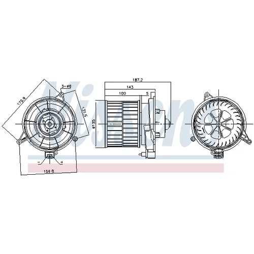 Vnútorný ventilátor NISSENS 87312 - obr. 5