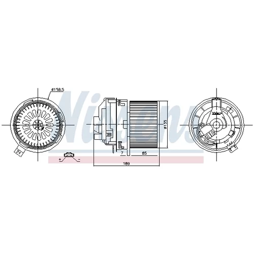 Vnútorný ventilátor NISSENS 87360 - obr. 5